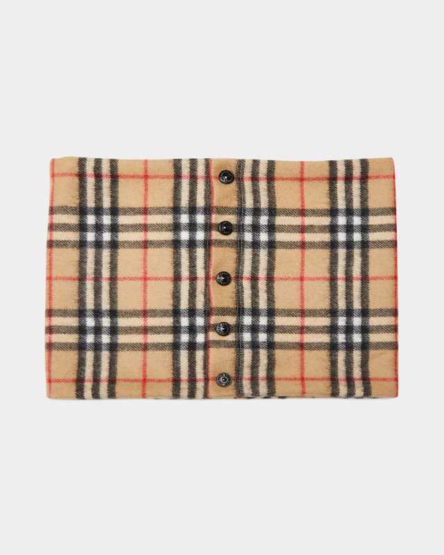 Girl's Vintage Check-Print Snood
